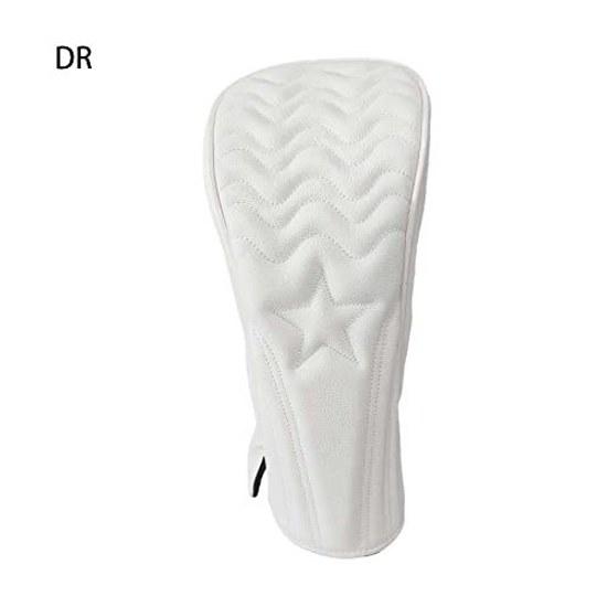 High-quality PU Leather Golf Head Cover Driver 440cc 460cc Wood Utility UT Star Black White.