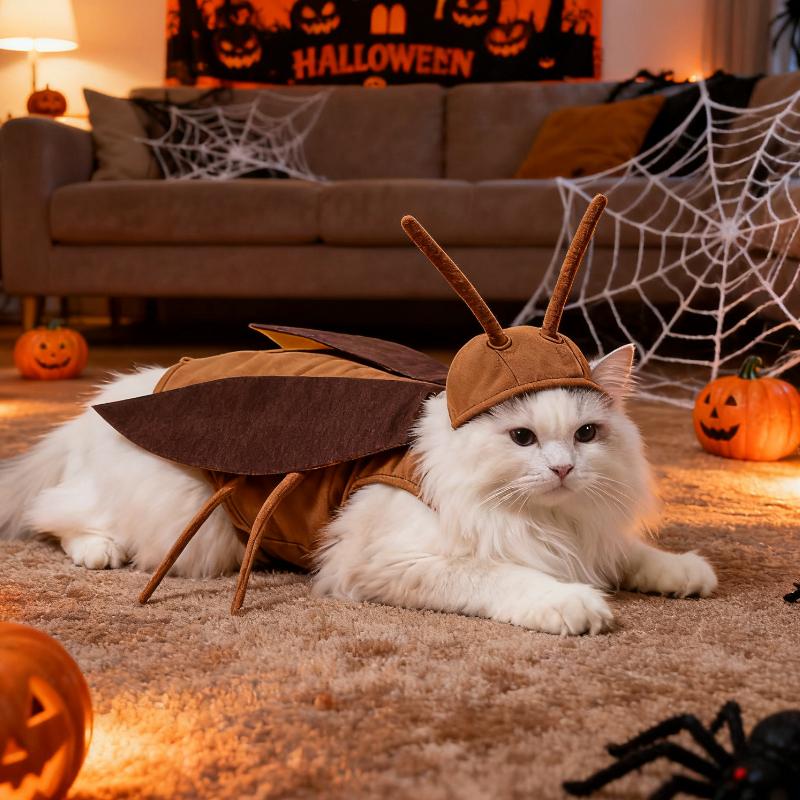 Funny Cat Dog Cockroach Costume Pet Transformation Costume Dog Cat Dress Up Clothing for Outdoor Party Cat Cosplay