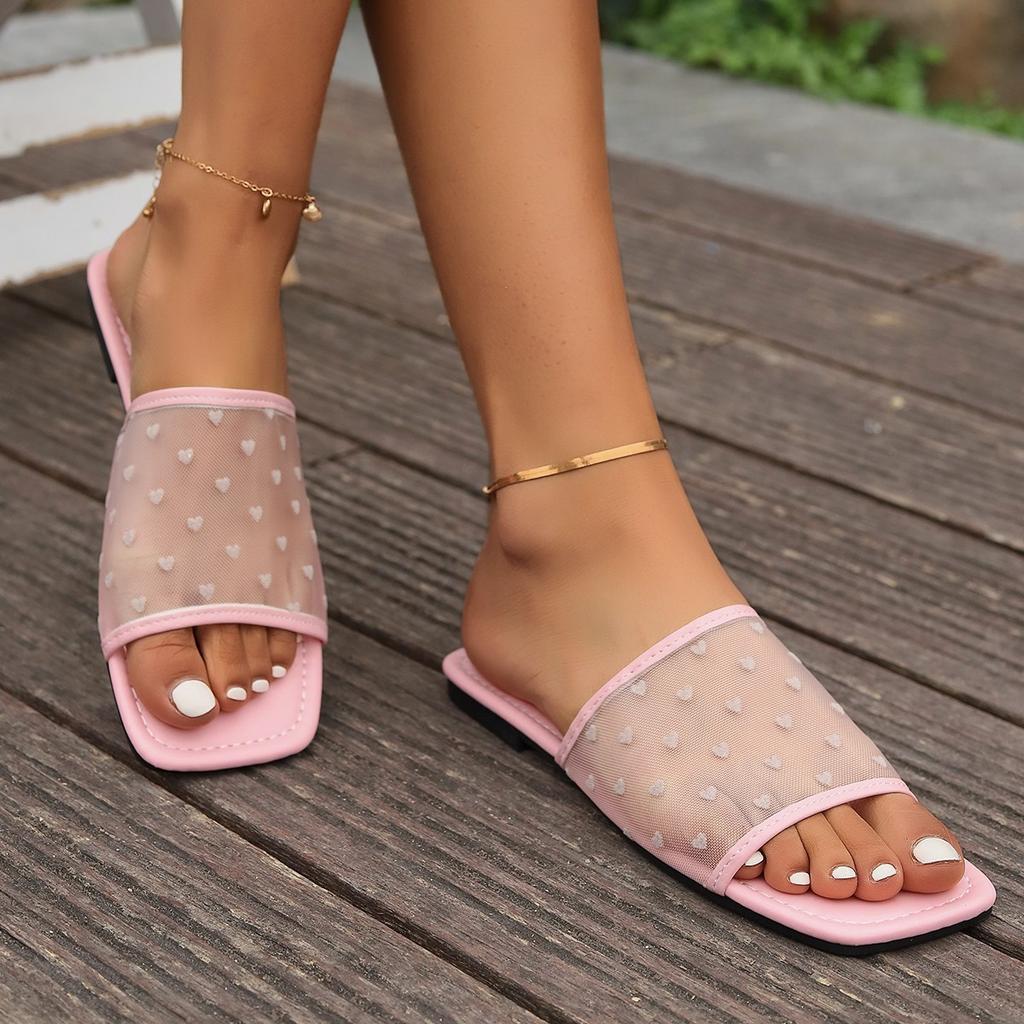 Flat Bottom One-word Cool Slippers Women's Summer Wear 2025 New Vacation Seaside Beach Shoes