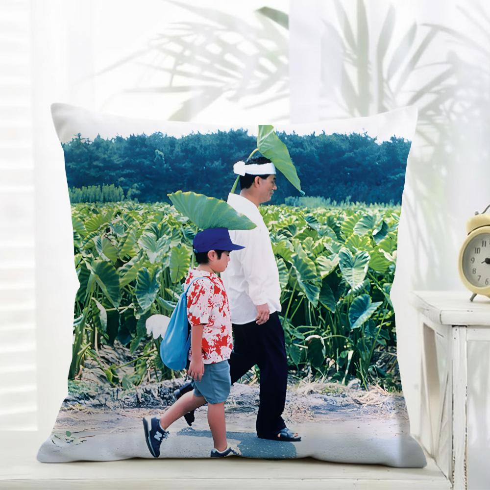 Casual daily Anime Movie KKikujiro Cushion Cover Daily Washable Linen Pillowcase Soft  for Sofa Bed Home Room Decor