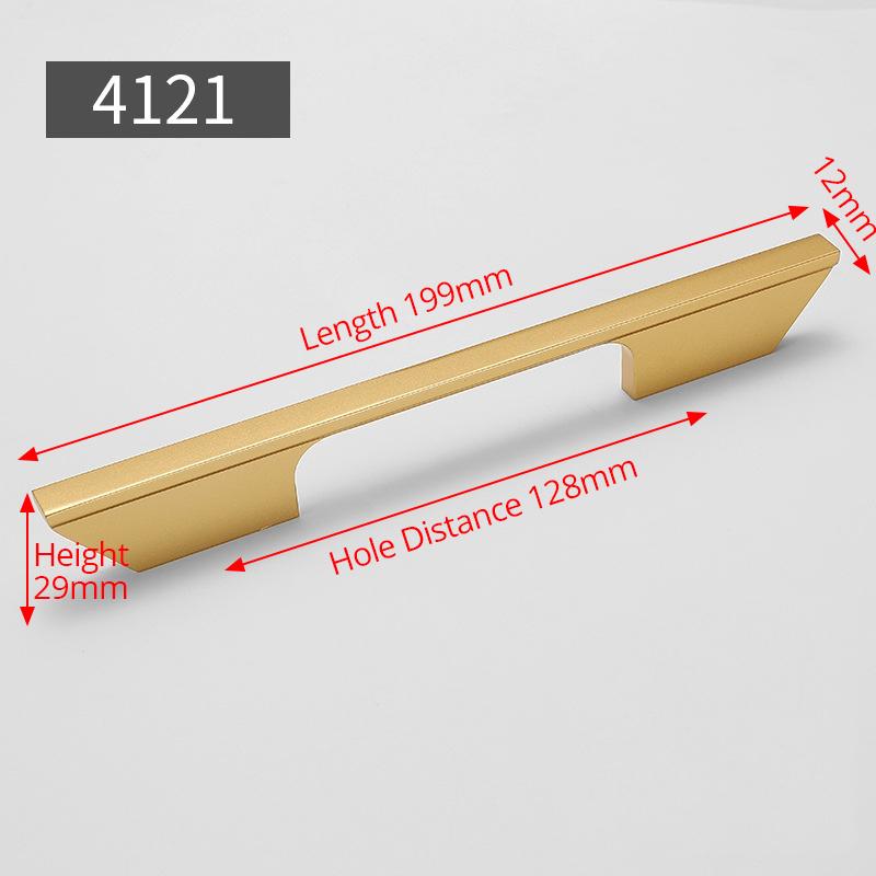 KAK Black Kitchen Handle Fashion Aluminium Alloy Cupboard Door Pulls Wardrobe Cabinet Handle Long Furniture Handle Hardware