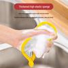 Double-Sided Scouring Pad: Thick Sponge Scrubber for Stain Removal & Dishwashing