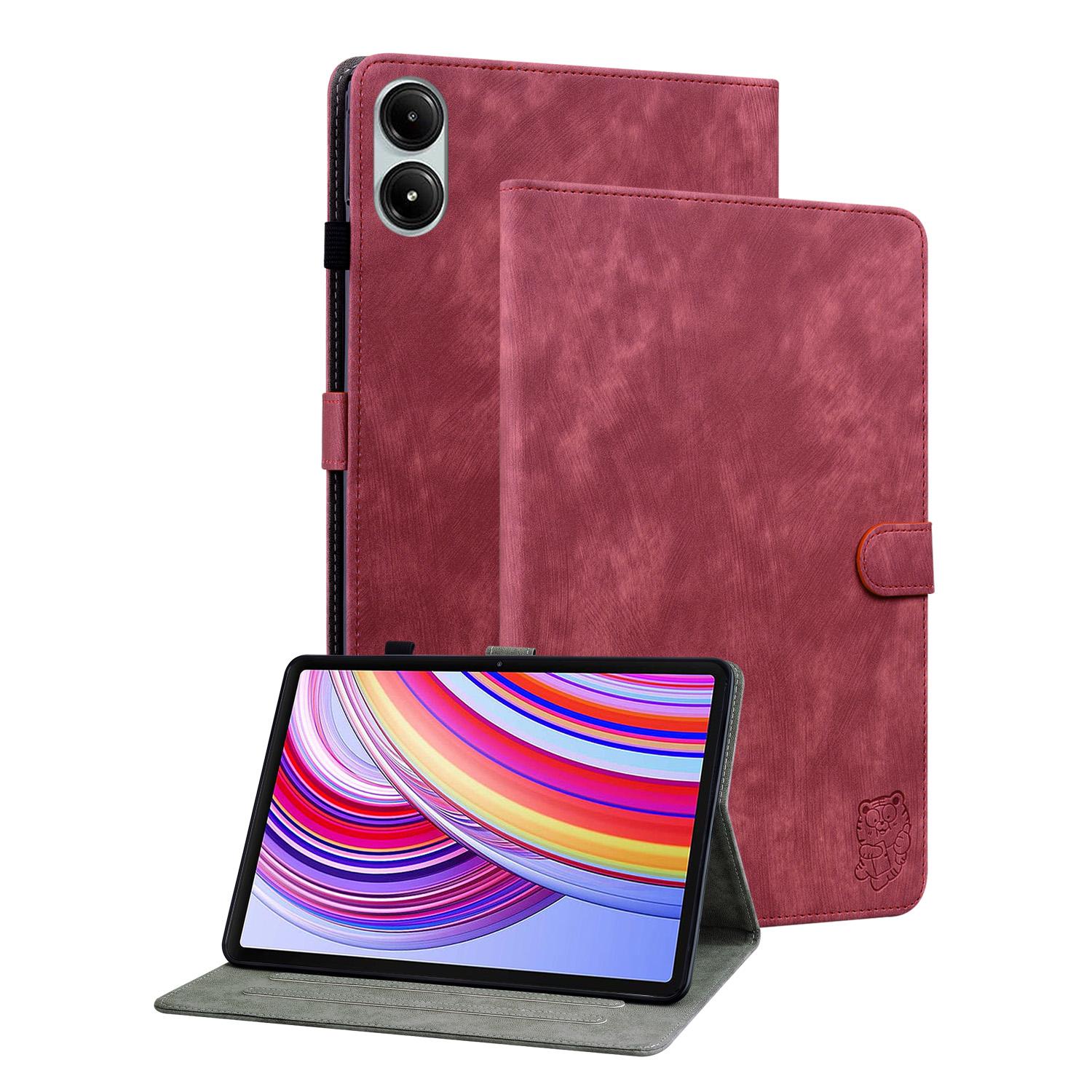 

Soft TPU Back Case Universal for Xiaomi Poco Pad 2405CPCFBG Stand Cover For Redmi Pad Pro12.1 2024 2405CRPFDC Luxury PU Leather Xiaomi Poco Pad 2024 красный