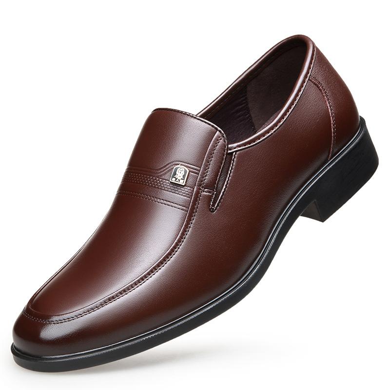 Old Man Head Men's Hollow Single Shoes Business Breathable Leather Shoes Spring and Summer Cowhide Sandals Trend Fashion Casual T87202