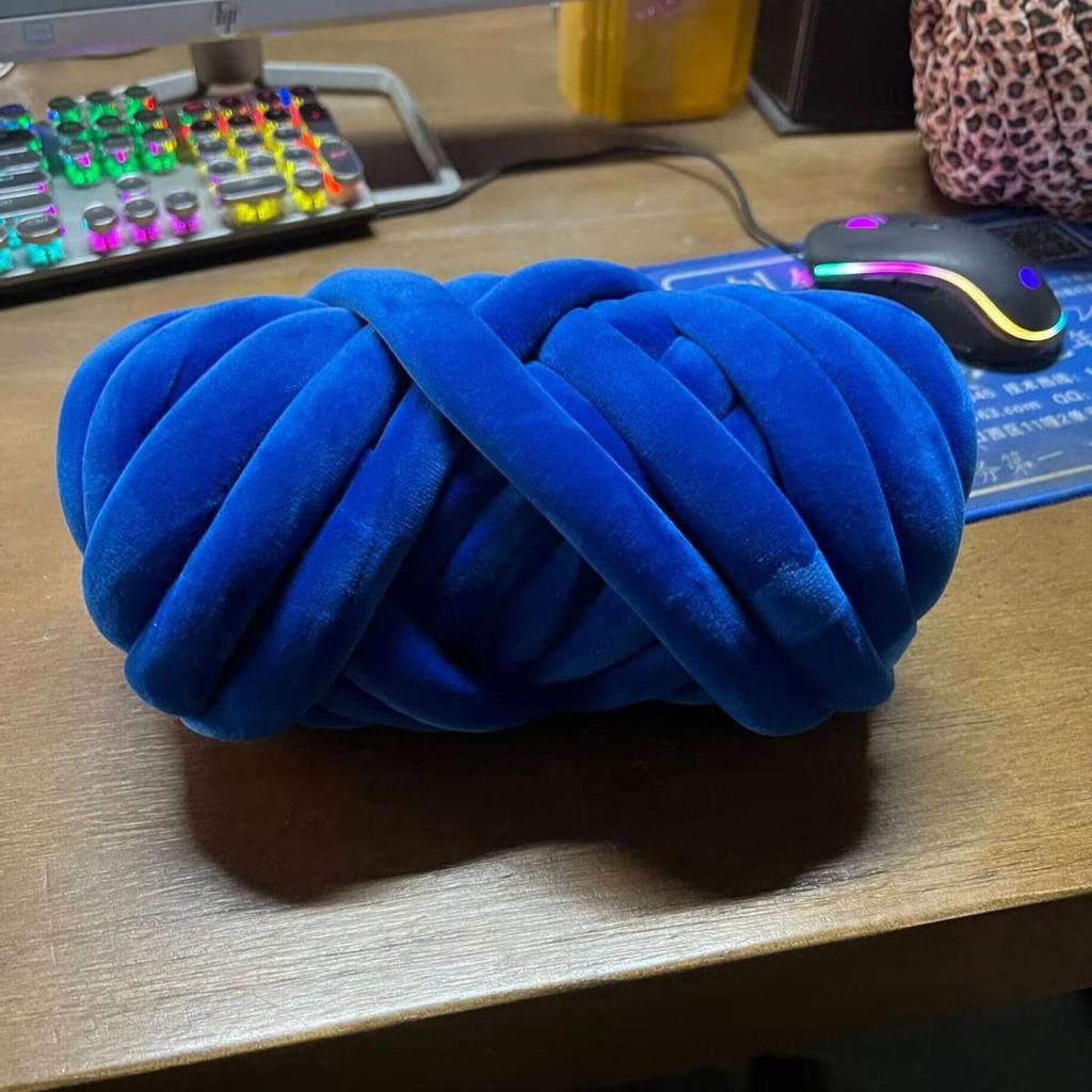 DIY Crystal Velvet Core-Filled Yarn: 3cm Thick Handmade Wool Blanket, Fabric Strip, Pillow, Cat Bed Yarn