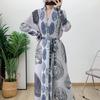 Elegant Summer Pleated Trench Coat for Women - Plus Size, Printed, Middle Eastern Style Cardigan & Long Robe.