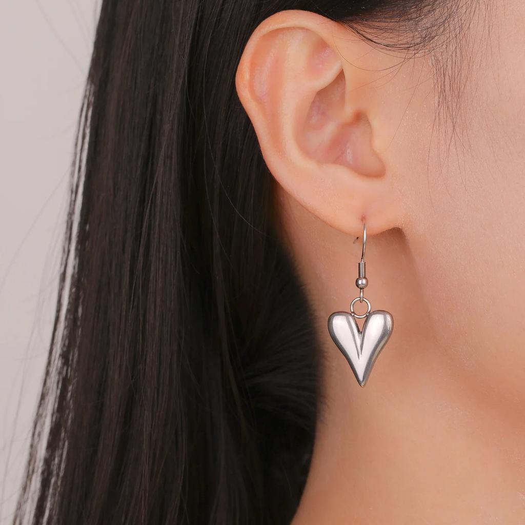 Cazador Stainless Steel Heart Women's Earrings Drop Dangle Earrings Jewelry 2026 Trend Wedding Party Birthday Gift New Wholesale