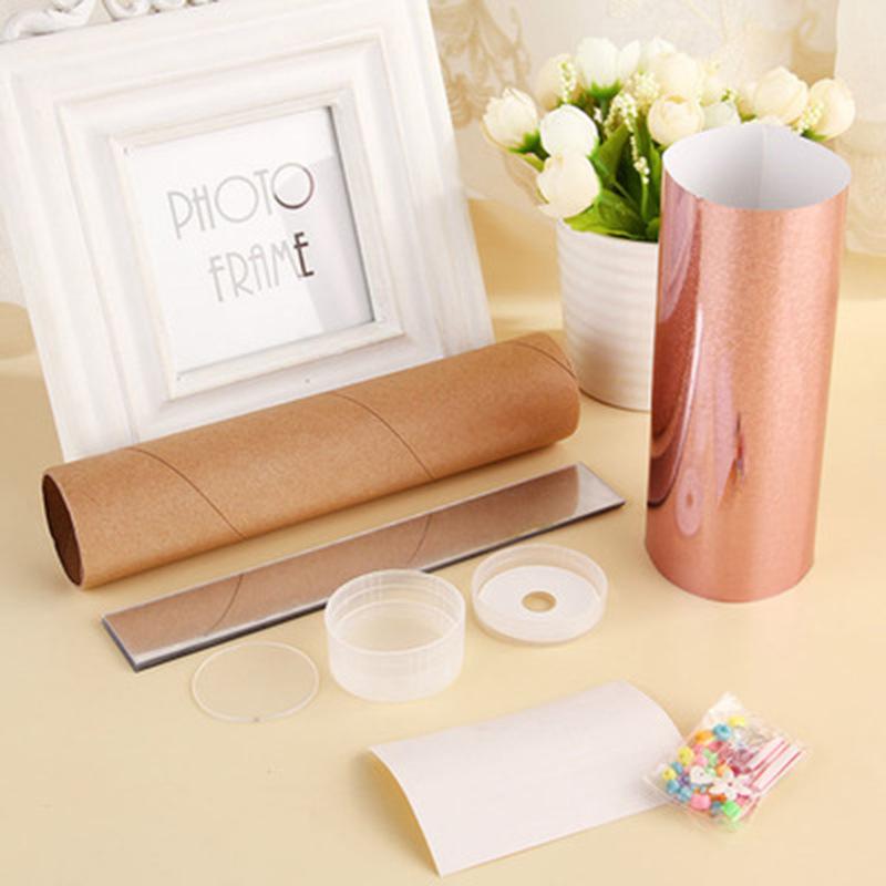 Kit de Caleidoscopio Giratorio DIY Divertido Juguete de Caleidoscopio Clásico Experimento Científico Juguetes Educativos DIY Para Niños Regalos