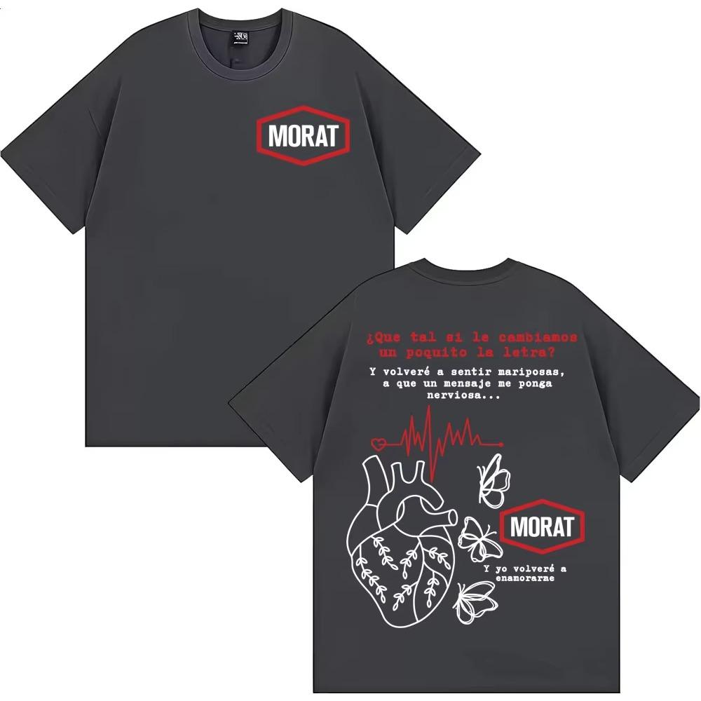 Rock Band Morat Asuntos Pendientes Tour T-shirts Men Women Harajuku Hip Hop Punk Street T Shirt Cotton Oversized T Shirt