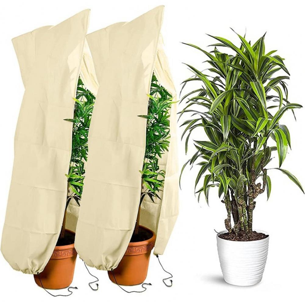 Drawstring Shrub Cover Adjustable Drawstring Tree Cover Winter Plant Cover Frost Blanket with for Outdoor for Garden for Winter