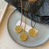 Guo Feng Gold Compass Necklace: New Chinese Style Luxury Pendant Sweater Chain with Retro Accessories