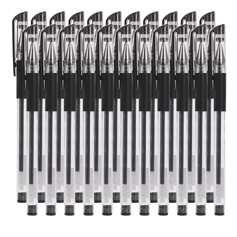 100 Black 0.5mm Water-Based Signature Pens for Office Use - Ballpoint Carbon Writing Pens