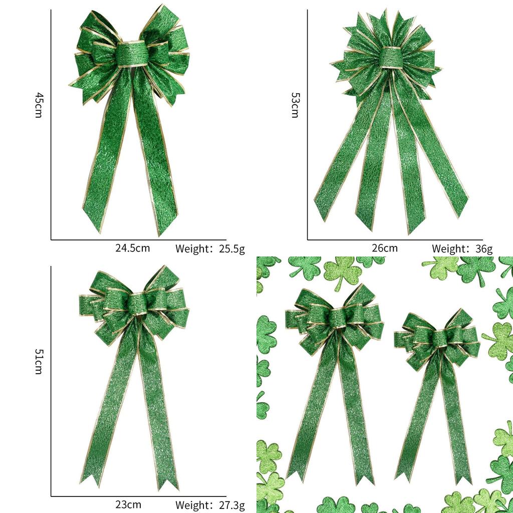 Vibrant St. Patrick's Day Green Bow Ideal For Irish Themed Party Decor And Setup