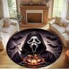 Ghostface Print Round Rug, Washable Floor Carpet, For Entryway Dorm Laundry Room Office Study, Home Decor Birthday Christmas Gift