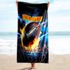 1PC Custom Name Football Night Beach Towel Highly Absorbent And Sand-Resistant Towel for Swimming, Pool, Yoga, And Travel Lightweight