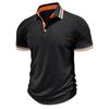 Polo deportivo para hombre, camisa informal de trabajo, manga corta, con cuello, entrenamiento, camisa de golf clásica que absorbe la humedad, polo básico ajustado para hombre