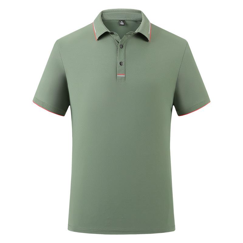 Ice Silk Summer Short Sleeved Slim Fit Polo Shirt Men's Base Shirt