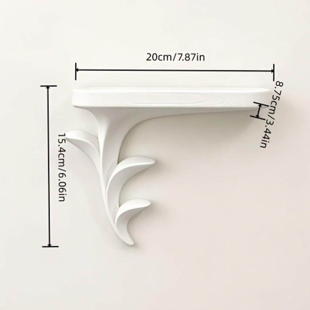 Stile Vegetale Germoglio a Forma di Scaffale da Parete Galleggiante Plastica Stabile Supporto Espositore per Piante Verdi Stampato 3D Irregolare Artistico
