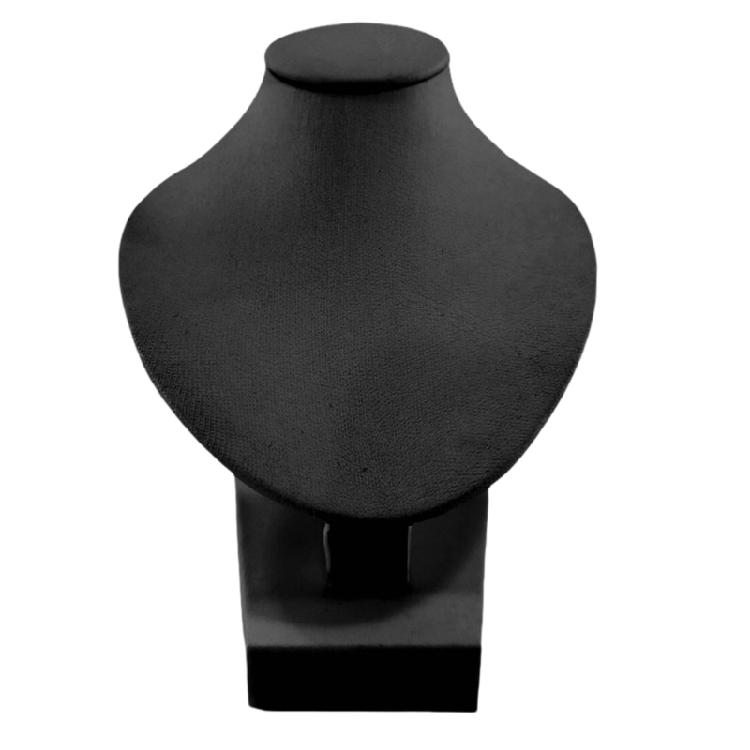 Elegant Necklace Jewelry Bust Stand Elegant Flannel Jewelry Display Mannequin Necklace Rack for Exhibitions and Shops