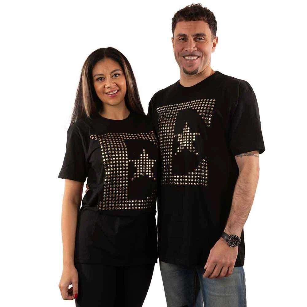 Elton John Unisex Embellished T-Shirt: E Logo (Studs) (XX-Large) 2XL