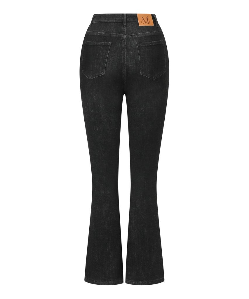 MUCENT Slate Bootcut Black Denim Pants