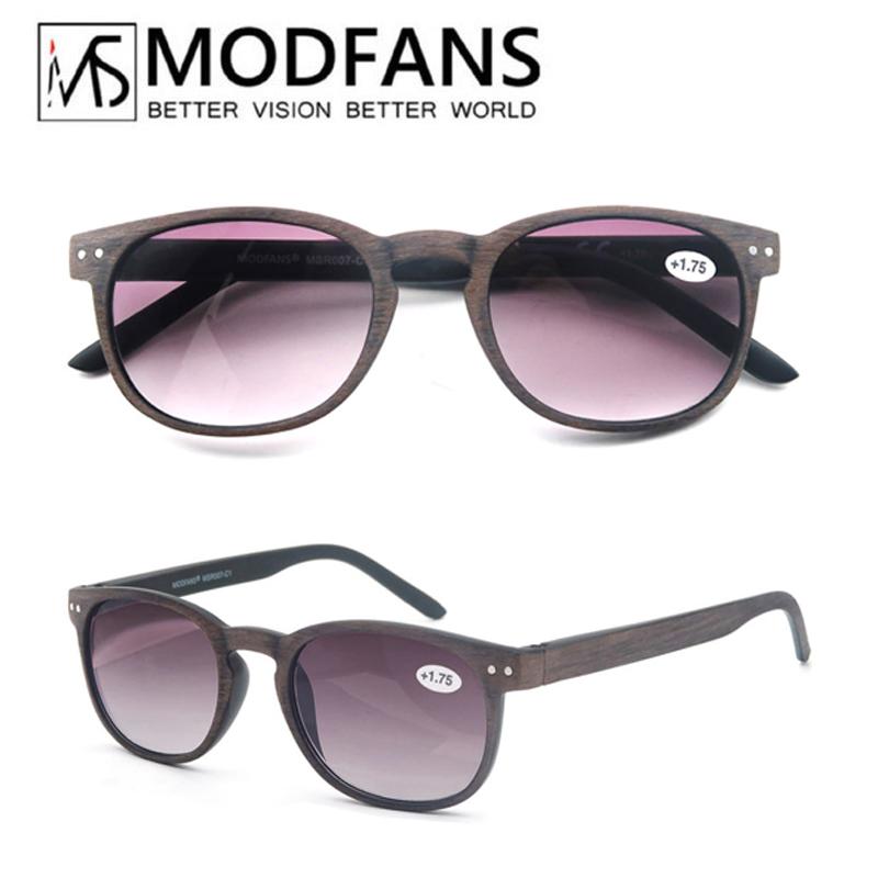 

Очки для чтения MODFANS с эффектом дерева, мужские и женские, круглые, солнцезащитные, оправа для очков, винтажная, с пружинным шарниром и диоптрией от +0,5 до +5,0 +175