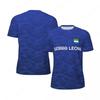 T-shirt casual sportiva alla moda con motivo bandiera Sierra Leone, tendenza estiva per il calcio, stemma nazionale 3D