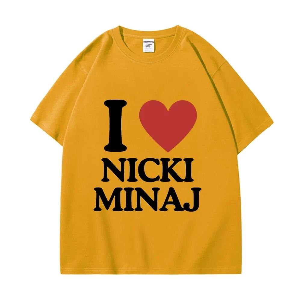 

Летняя футболка унисекс «I Like Nicki», футболки больших размеров в стиле хип-хоп, винтажные футболки унисекс с короткими рукавами, модная уличная одежда, женские футболки, топы 4XL