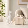 Yousheng 3D Printed Sitting Dog Figurine, Modern Minimalist Dog Statue, Animal Sculpture Decoration for Home Office Desk, Gift for