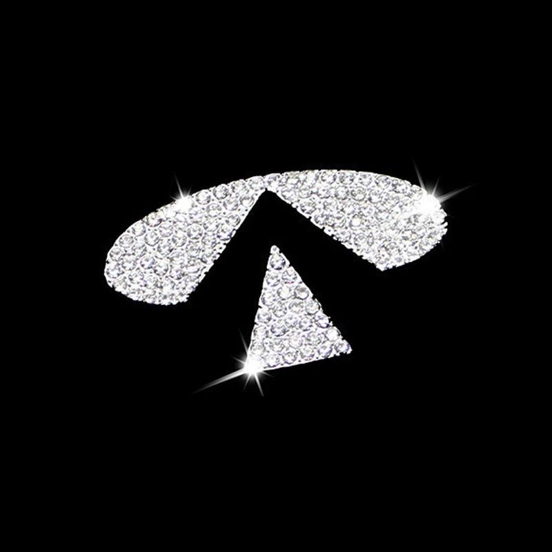 Car Steering Wheel Logo Sticker Diamond Crystal Decals for Infiniti FX35 Q50 G35 G37 G20 QX56 QX50 QX60 QX80 Q45 QX70 FX37
