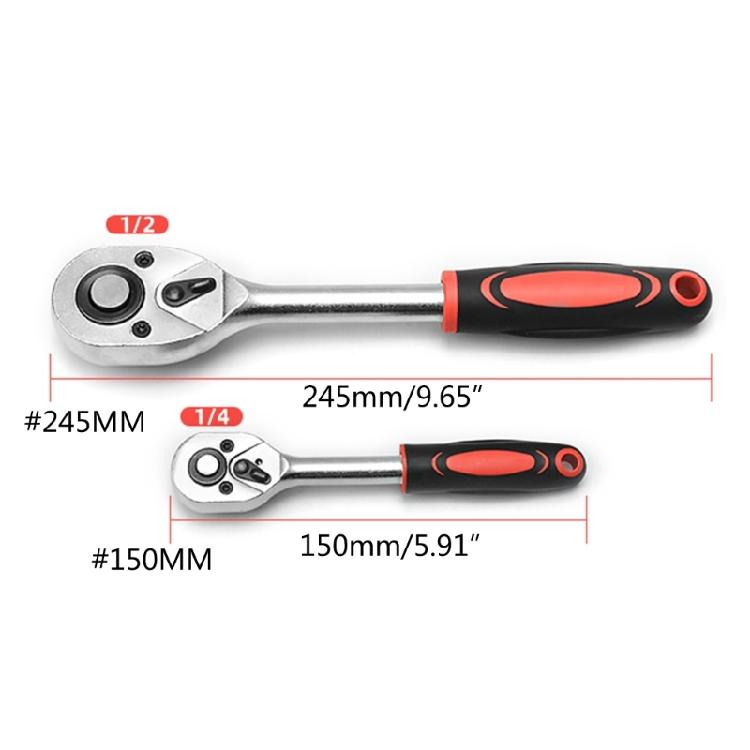 1/4 Inch Drive Ratchet 24-Teeth Quick Released Socket Wrench Handle High Carbon