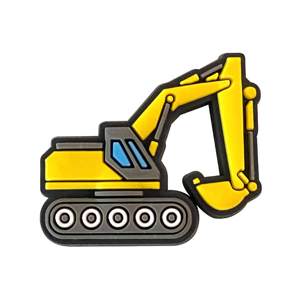 Excavator Construction Vehicle Shoe Decoration: PVC Soft Rubber Shoe Buckle & DIY Shoe Flowers