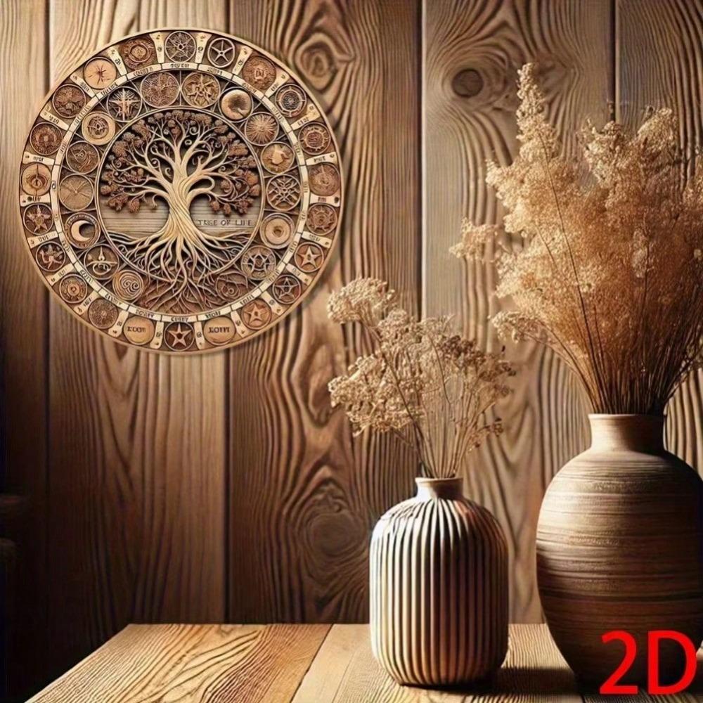 Vintage Metal Tree of Life Wall Art Iron Painting Home Decor