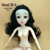45cm/18-inch BJD Doll Body with Movable 23 Joints and 4-Point Hands, Includes Princess Clothes and Makeup for Customization
