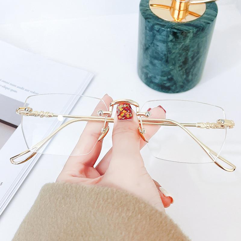 Anti-Blue Men'S Myopia Glasses, Borderless Flat Light, Anti-Radiation And Anti-Fatigue Metal Business Can Be Matched, Sven