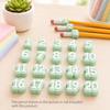 50pcs Soft Pencil Tracking Markers Silicone Numbered Pencil Caps Reusable Pencil Labels  Girls
