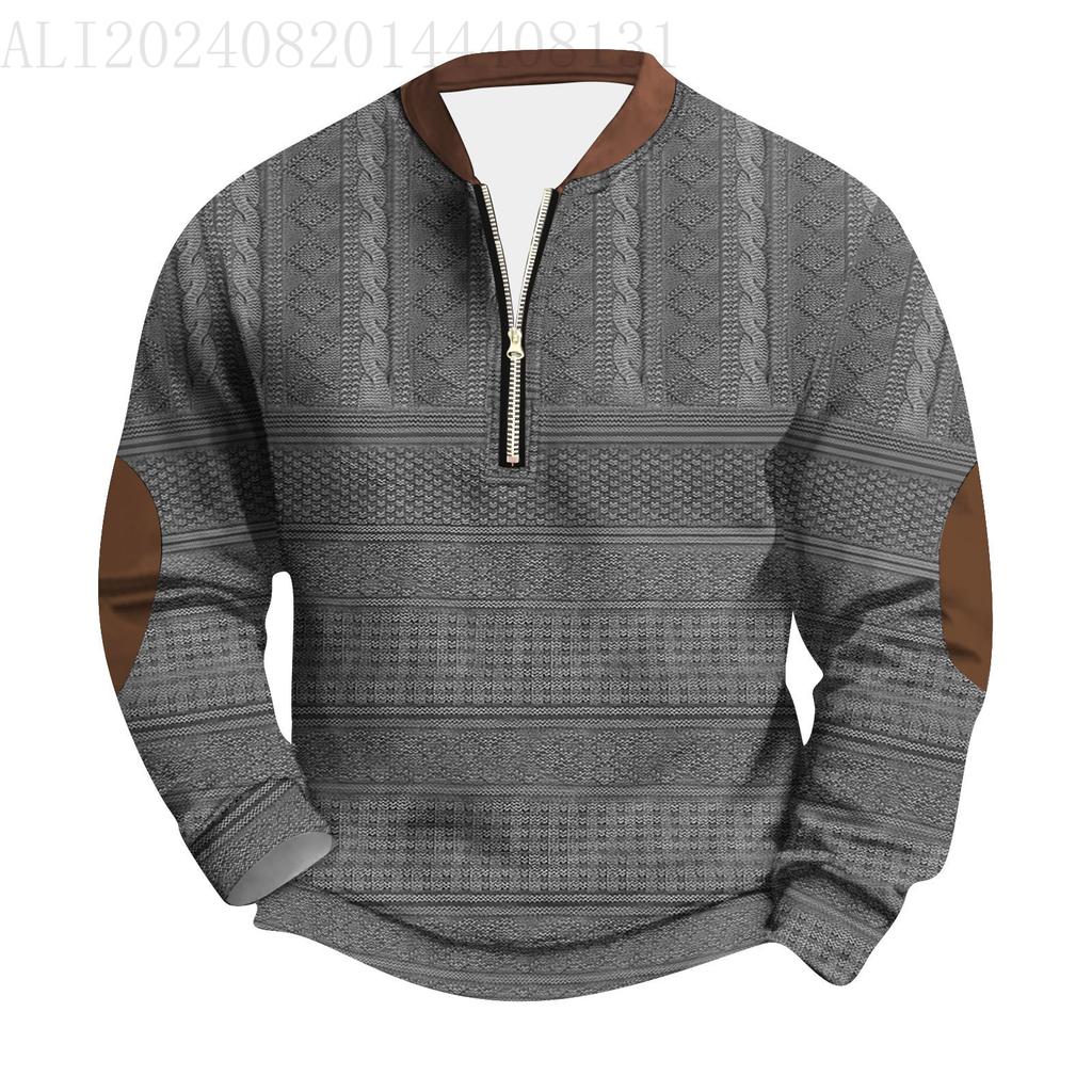 Men's Retro Casual Gradient Printed Sweatshirt