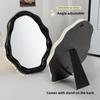 Nordic Style Standing Makeup Mirror Cloud Irregular Bedroom Dressing Mirror Office Dormitory Adjustable Desktop Aesthetic Cosmetic Decoration Mirror