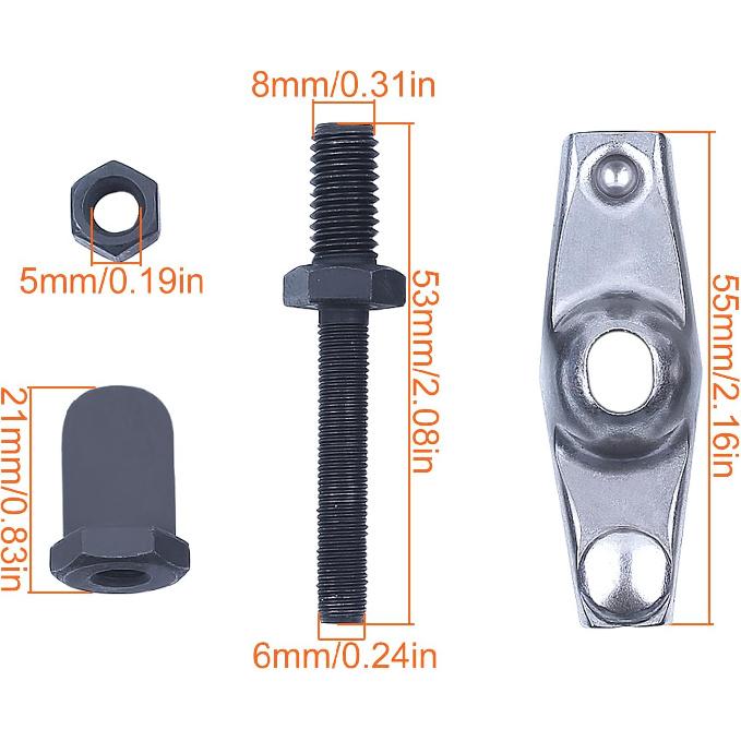 Intake Valve Retainer Lifter Rocker Arm Stem Seal Push Rod For Honda GX160 GX200, Intake Valve, Exhaust Valve, Intake Valve Retainer, Exhaust Valve