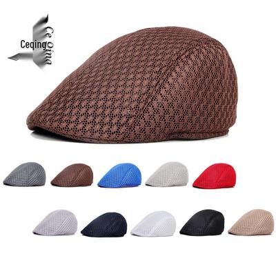 Korean Style Mesh Duckbill Beret for Men & Women - Breathable Summer Sun Newsboy Cap