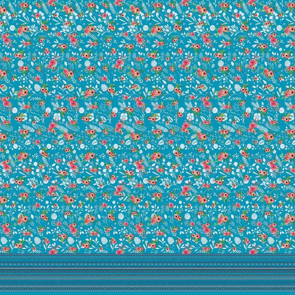 Soimoi Тканина з японським креп-сатином, листям і маком, анемоною, квітковим панно з принтом на метрі 42 дюйма