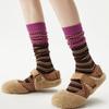 Damen Kniestrümpfe, Modische Gestreifte Strümpfe Cosplay Oberschenkelhohe Strümpfe Schlauchsocken Gestreifte Lange Stiefelsocken