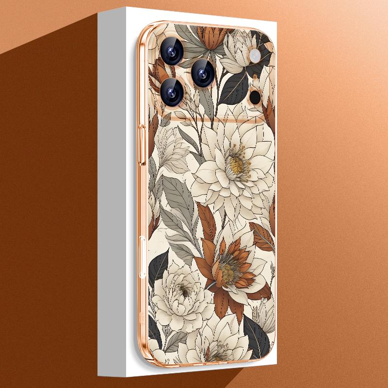 

Small Flowers Pattern Transparent Phone Case For iPhone 17 16 15 14 13 Pro Max 17 Pro 11 Clear Crystal Shockproof Hard PC Cover iPhone17