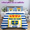 Biancheria da letto con motivo Real Oviedo, Set piumone Copripiumino Federa Regalo di Compleanno per la Casa (1*copripiumino+2*federe,senza imbottitura)