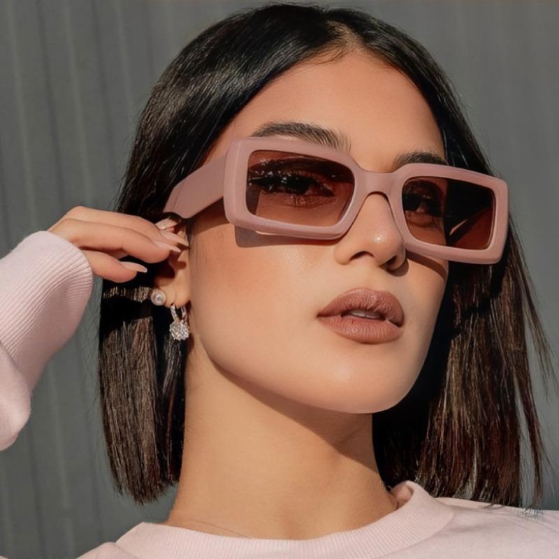 New Small Rectangular Women's Sunglasses Women Vintage  Sun Glasses Fashion Outdoor Street Photo Glasses UV400 Eyewear