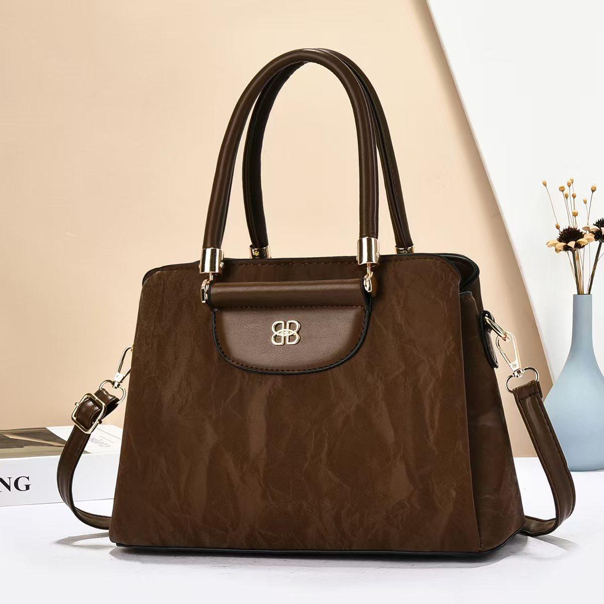 

Вместительная, премиальная на ощупь, прочная, модная, изысканная, легкая, для поездок на работу, для улицы, для пляжа, сумка кроссбоди через плечо, сумка-тоут кофейный