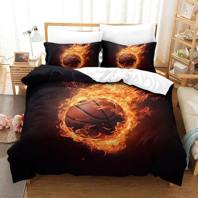 Basketball 3D Digital Printing Polyester Quilt Cover Two Or Three Pieces Can Be