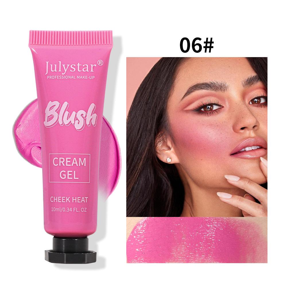 Makeup Multi-color Fine Glitter Highlight Rouge Blush Liquid Natural Expansion Color Matte Grooming Blush Cream