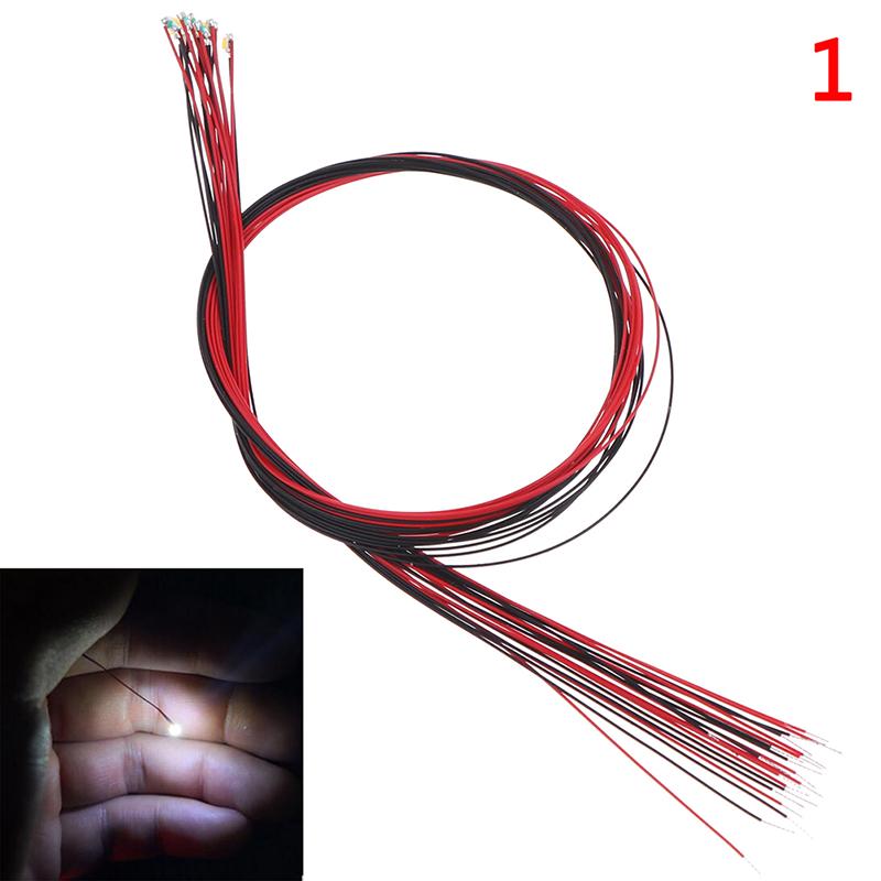 10Pcs 20Cm T0603Wm Soldered Micro Litz Wired Leads Warm White Smd Led 0603
