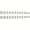 24 Pcs/Set Christmas Tree Artificial Nail False Nail French Snowflake Full Cover Stick on Nail Press On Nail